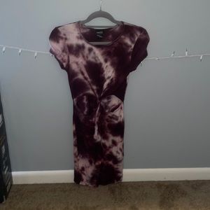 Tie-dye short sleeve dress